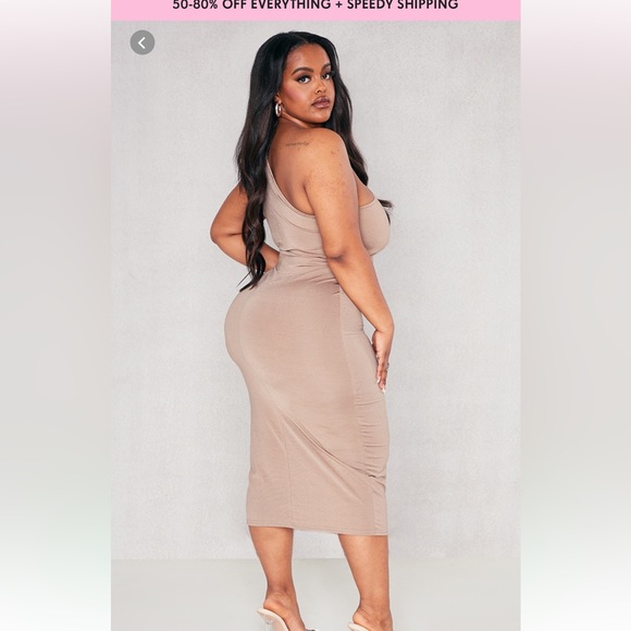 Tan bodycon dress - Picture 2 of 4